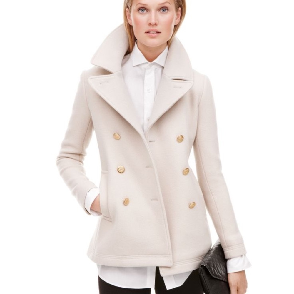 J. Crew Stadium Cloth Majestic Pea Coat in Rust - Picture 8 of 8